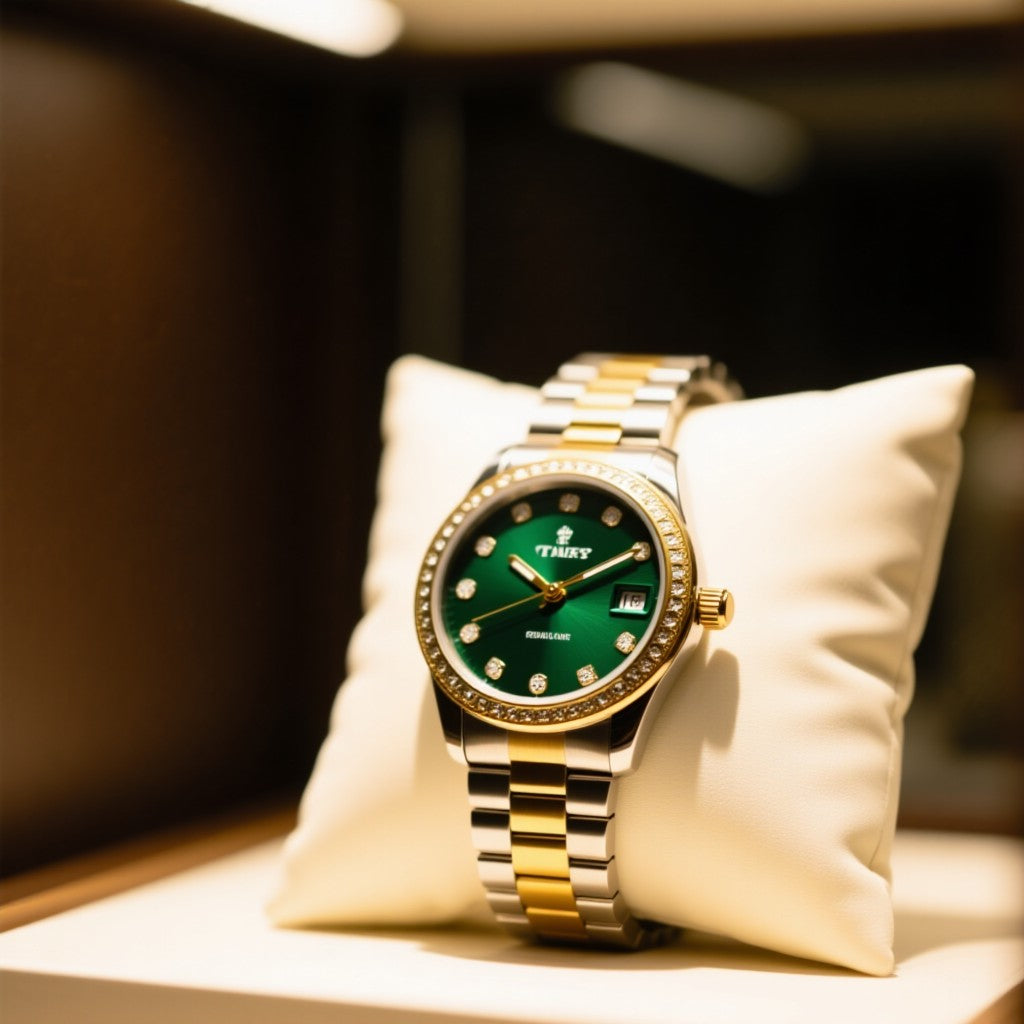 TIMAS Classic Gold and Silver Stainless Steel Watch
