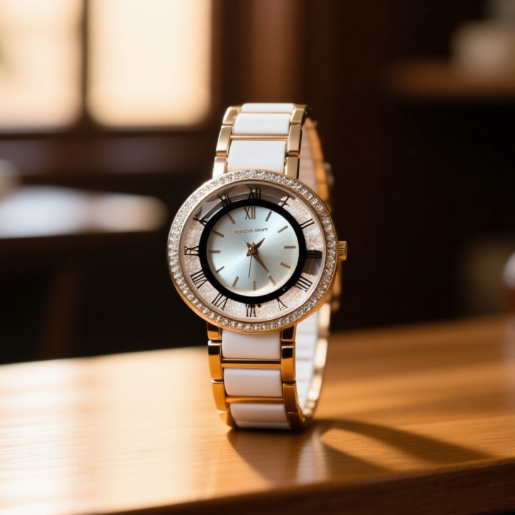MICHAEL KORS Classic White  Crystal Watch