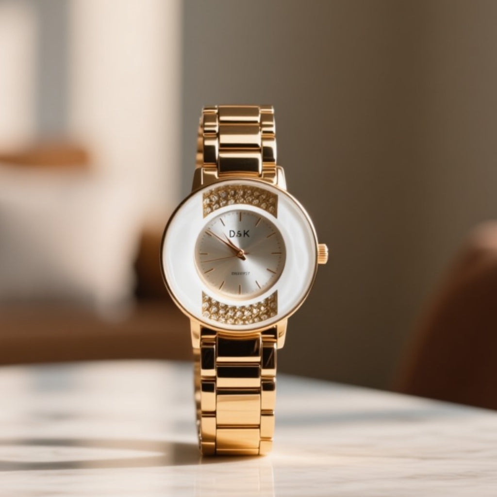 dK  white Gold Premium Watch For Women
