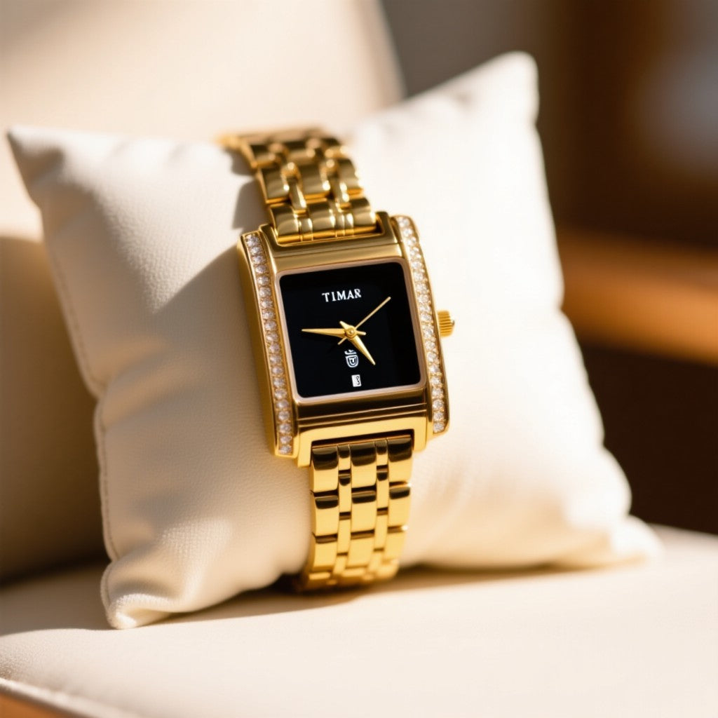 TIMAS Classic Gold Stainless Steel Watch