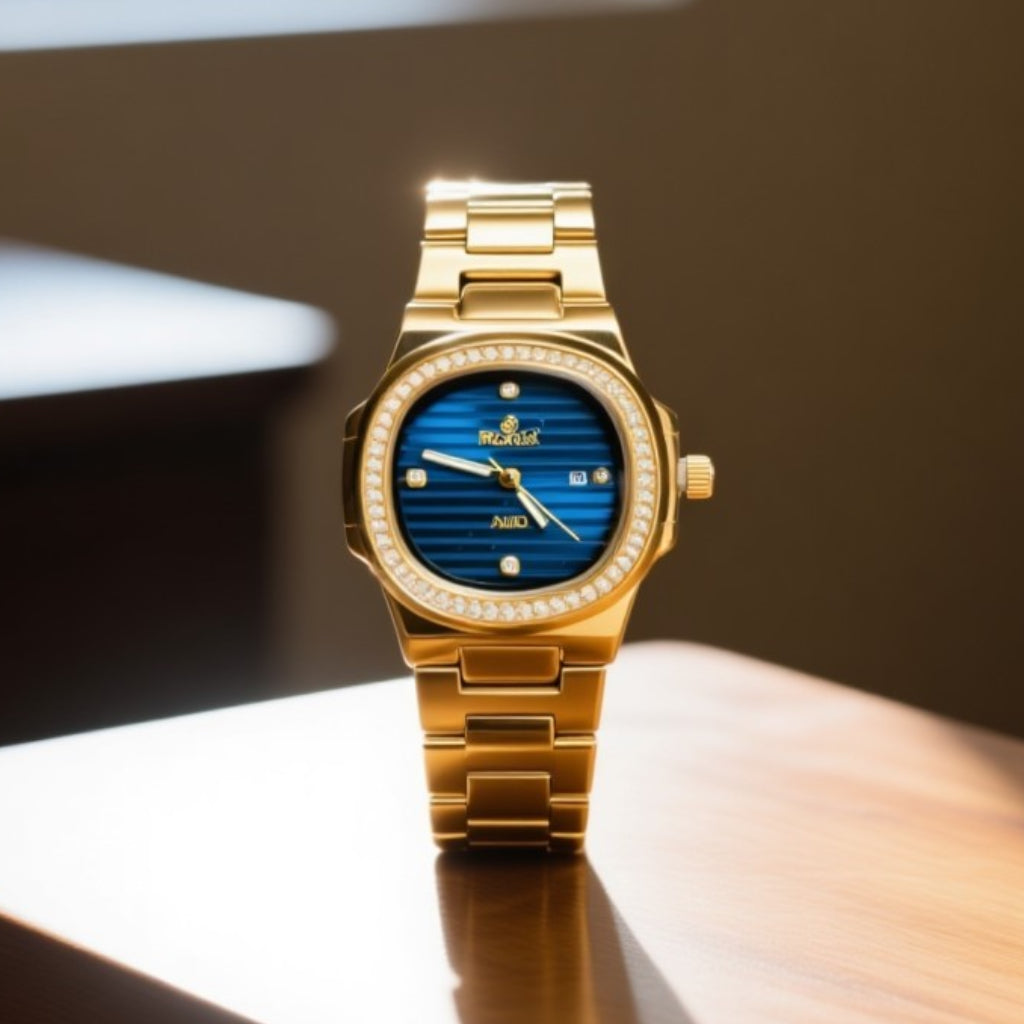 Seastar Gold Dial Classic Women Watch